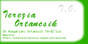 terezia ortancsik business card